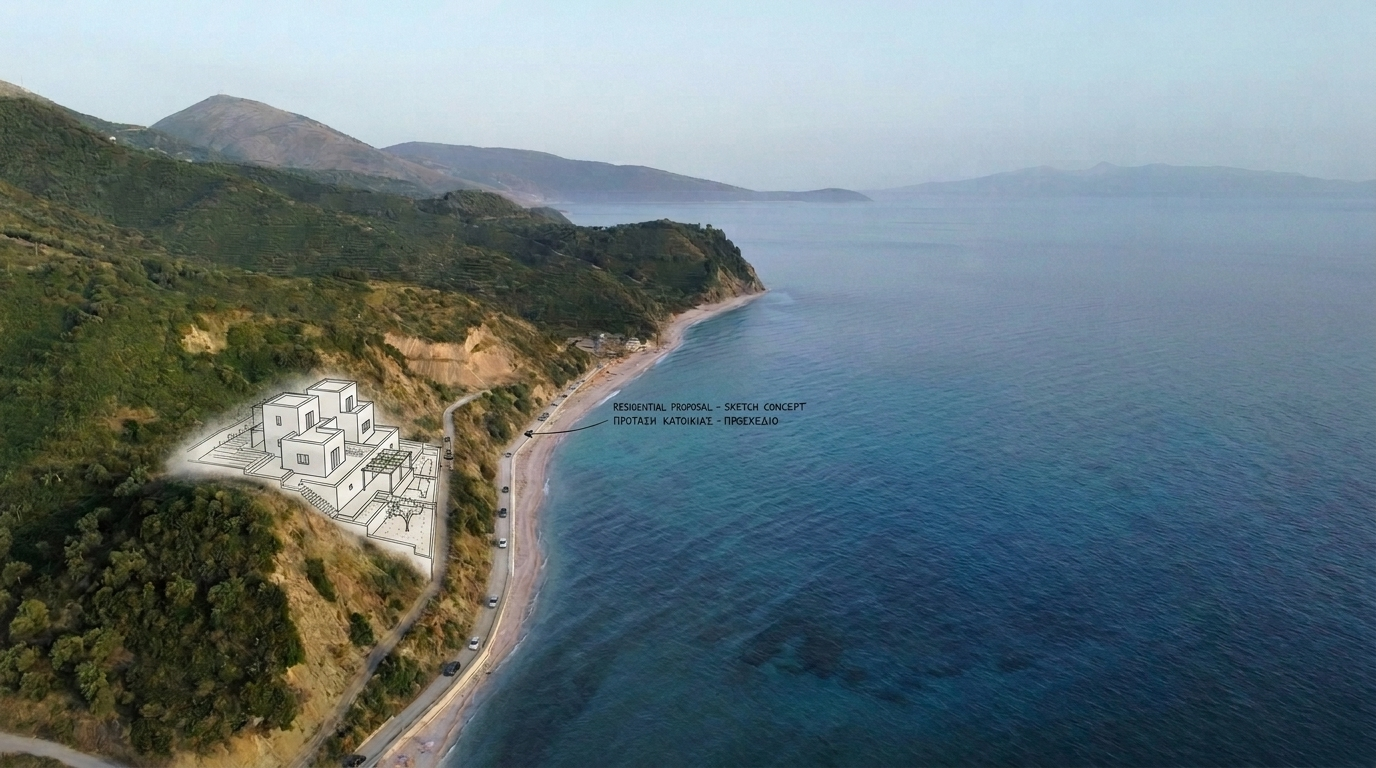 Our 3D Project Visulaisation - The Kefalonia Cliffside Sanctuary